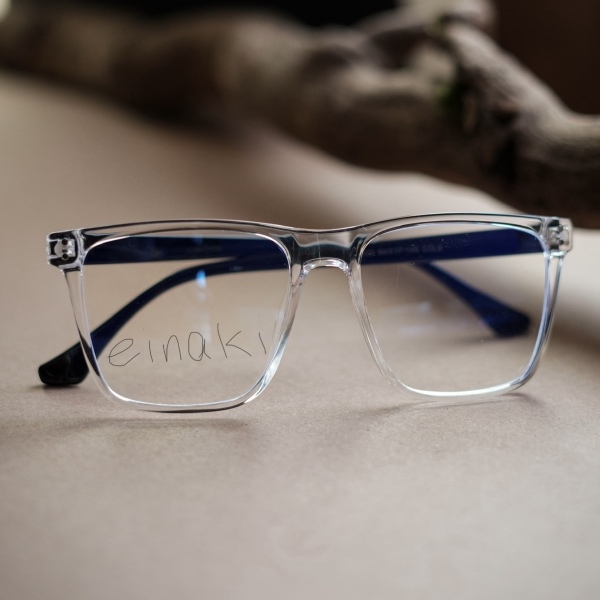 فریم عینک طبی با عدسی بلوکات مدل 28023-Tra عینک مخصوص کار با سیستم عینک زنانه و عینک مردانه