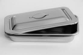 دیش درب دار استیل پزشکی سایز بزرگ