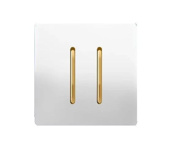 کلید دو پل مدل کریستال سفید صنایع آسیا الکتریک