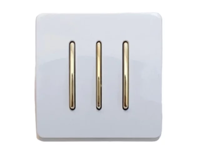 کلید سه پل مدل کریستال سفید صنایع آسیا الکتریک