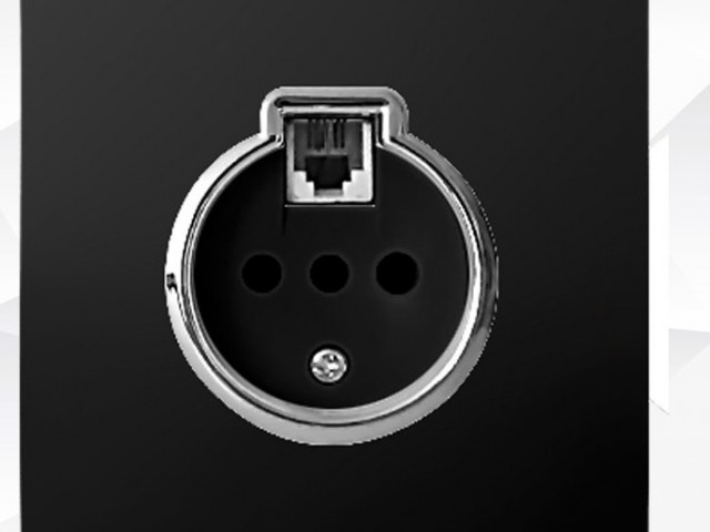 پریز تلفن دو منظوره مدل کریستال رنگی صنایع آسیا الکتریک