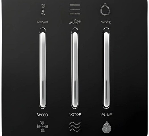 کلید کولر سه کانال مدل کریستال رنگی صنایع آسیا الکتریک