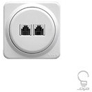 پریز تلفن پاناسونیک دوقلو مدل رز روکار صنایع آسیا الکتریک