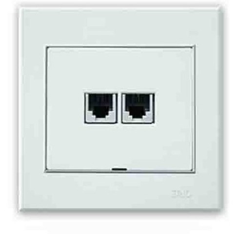 پریزتلفن پاناسونیک دوقلو مدل اریک صنایع آسیا الکتریک