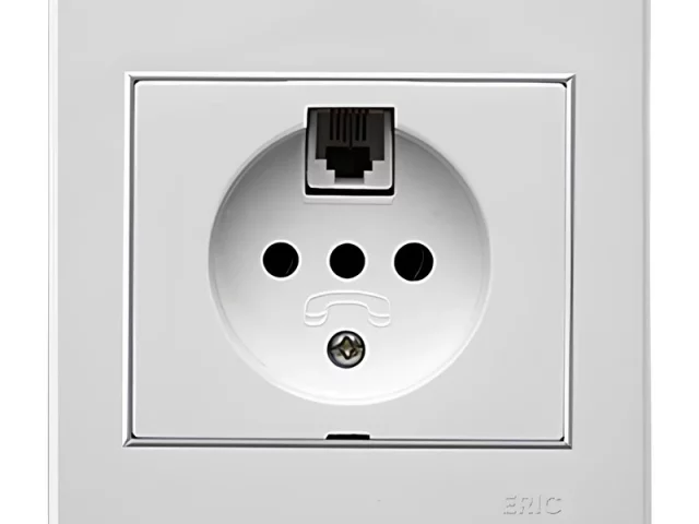 پریزتلفن دومنظوره مدل اریک صنایع آسیا الکتریک