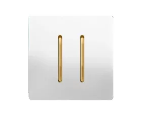 کلید دو پل مدل کریستال سفید صنایع آسیا الکتریک