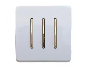 کلید سه پل مدل کریستال سفید صنایع آسیا الکتریک