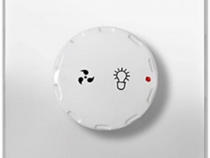 کلید دیمر(لامپ - فن) مدل کریستال سفید صنایع آسیا الکتریک