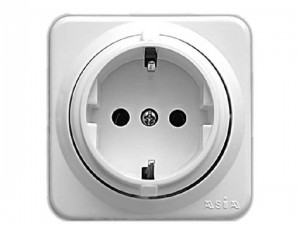 پریز برق ارت دار-UPS مدل رز روکار صنایع آسیا الکتریک