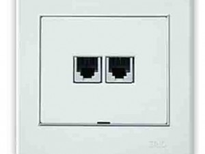 پریزتلفن پاناسونیک دوقلو مدل اریک صنایع آسیا الکتریک