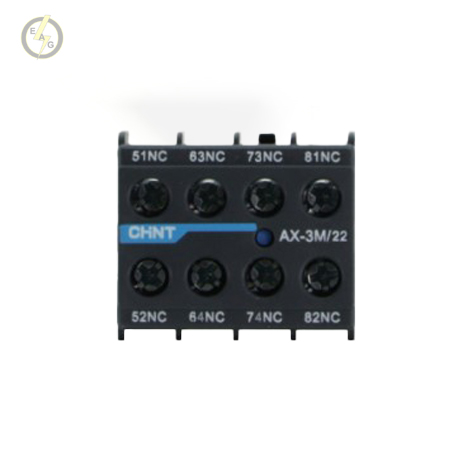کنتاکت کمکی مینی کنتاکتور از بالا  220 ولت AC چنت سری NXC مدل AX-3M/22