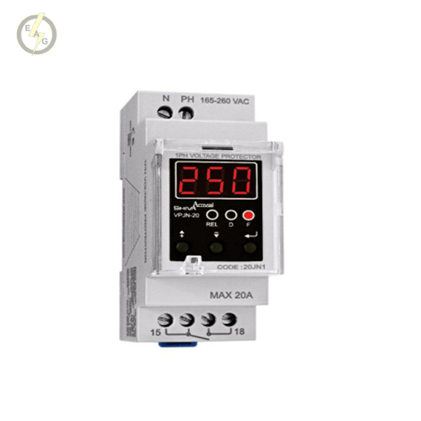 محافظ ولتاژ تک فاز دیجیتال شیوا امواج کد 20JN1