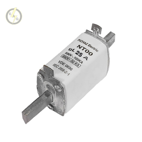 فیوز کاردی  25A NT00 ( 25 تا 160 ) پیچاز الکتریک مدل  NT00/25A