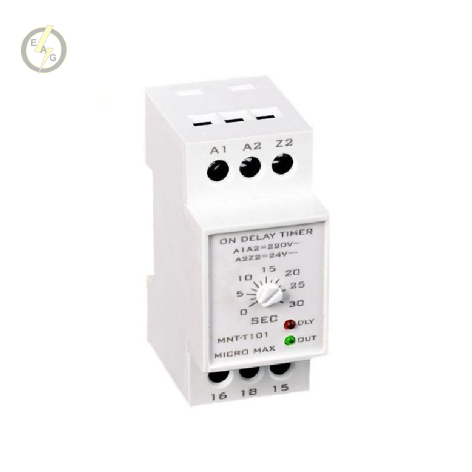 رله تایمر صنعتی مینیاتوری میکرو مکس مدل  MNT - T101