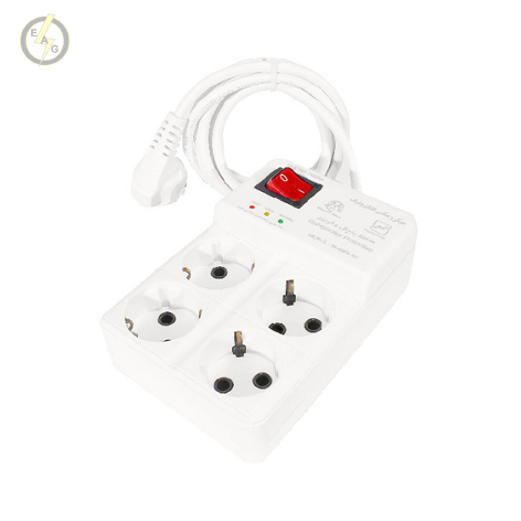 محافظ چهار خروجی یخچال فریزری ارت دار میکرو مکس مدل  M 4000X-R-E