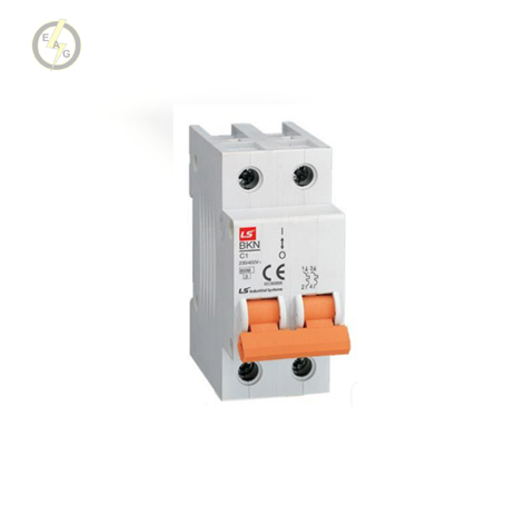 کلید فیوز مینیاتوری دو پل 25 آمپر LS - مدل BKN 1P+N B/ C25A