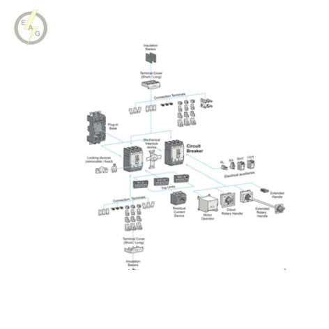 رله حفاظتی جریان نشتی زمین برای کلیدهای اتوماتیک سه پل 800 آمپر LS مدل RTU-23,AC220/460 V,TS 800
