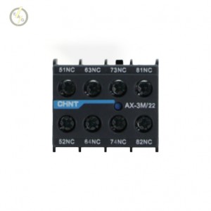 کنتاکت کمکی مینی کنتاکتور از بالا  220 ولت AC چنت سری NXC مدل AX-3M/22