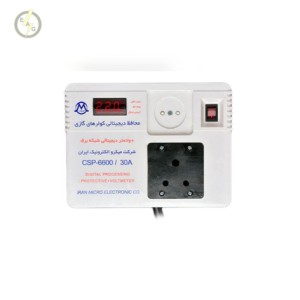 محافظ سه شاخه ارت دار همراه با خروجی ترمینالی و دو شاخه کابل دار میکرومکس مدل  CSP-6600