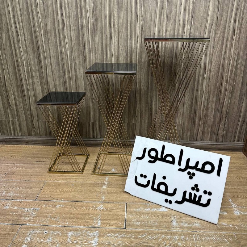 میز مورب ۳ میله طلایی در ۳ سایز
