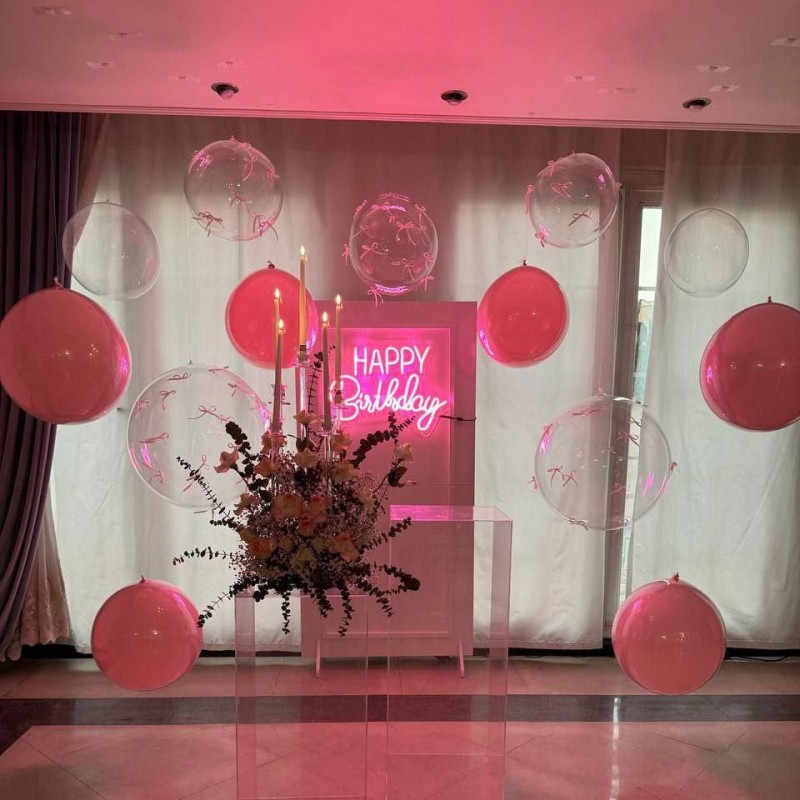 تم تولد بادکنک آرایی و گل آرایی  تم بوبو بالن