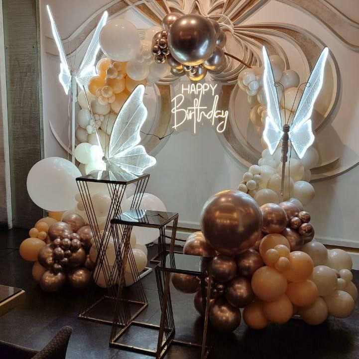 تم بادکنک آرایی  پروانه رنگ نود