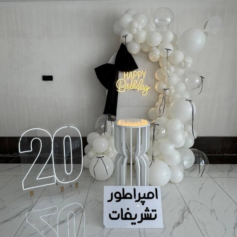 دکور تولد تم پاپیون اقتصادی - کد 607