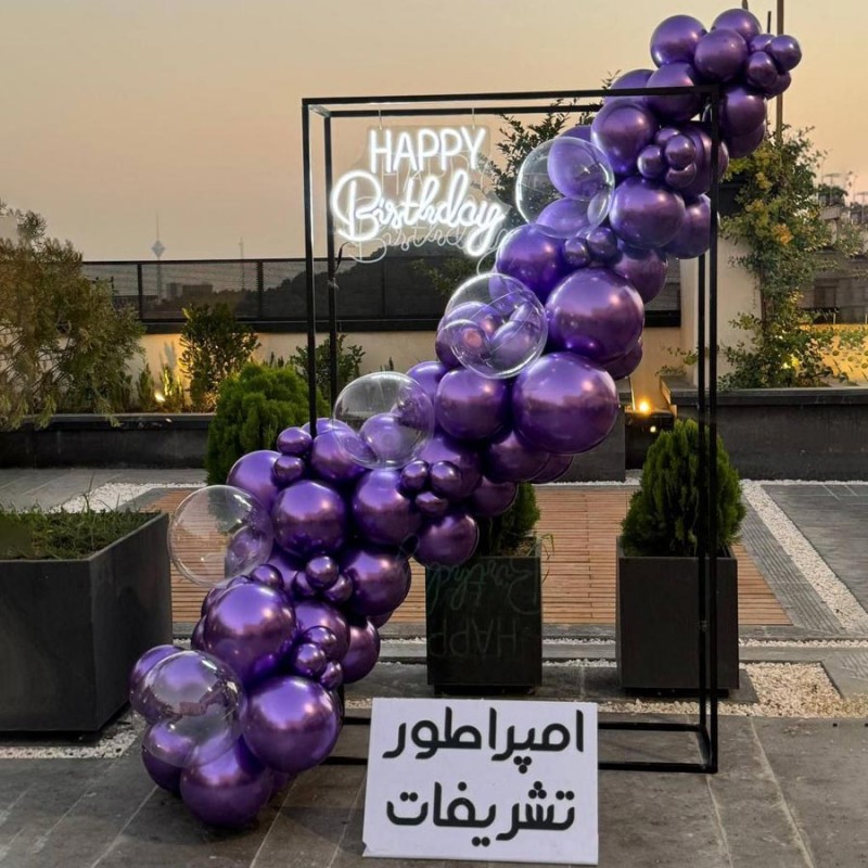 بادکنک آرایی  دخترانه  تم بنفش