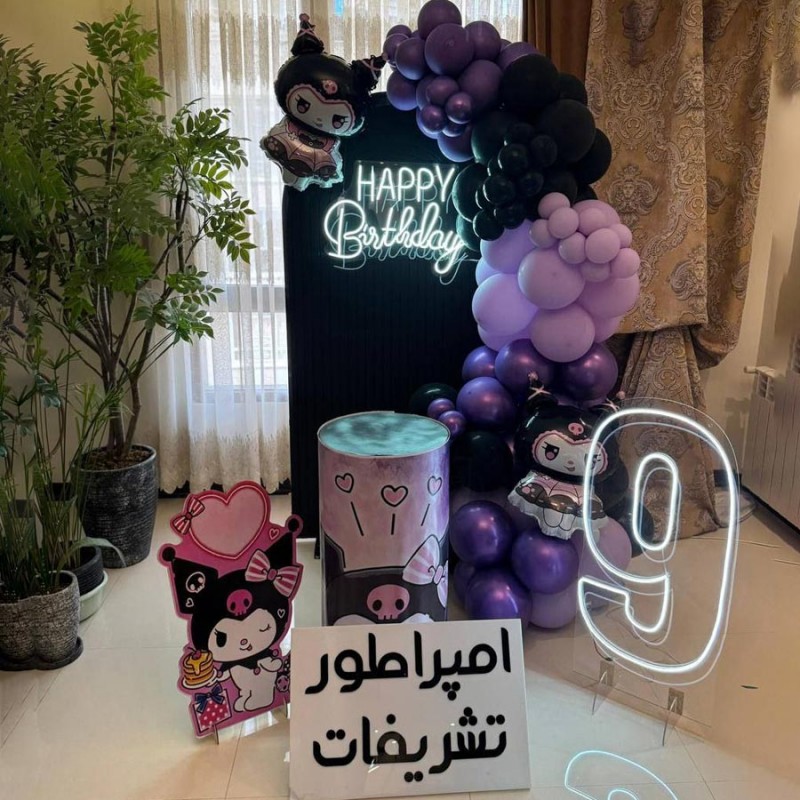 بادکنک آرایی  دخترانه  تم کرومی اقتصادی