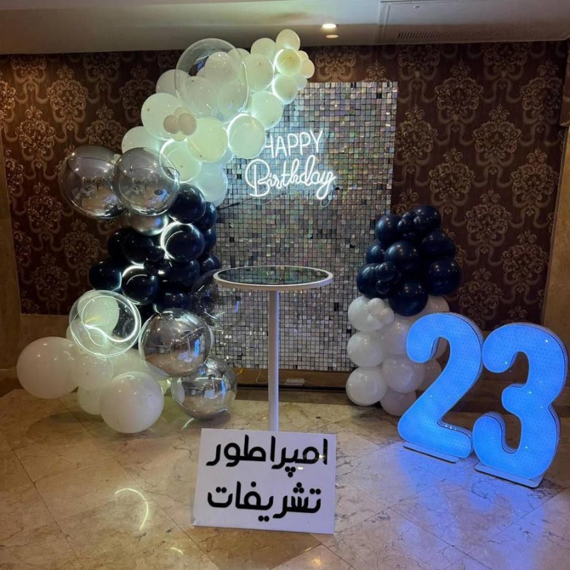 بادکنک آرایی  مردانه تم پولکی