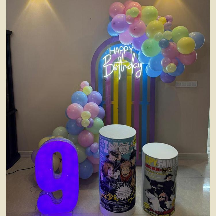 بادکنک‌آرایی رنگی کمان اقتصادی  - کد 514