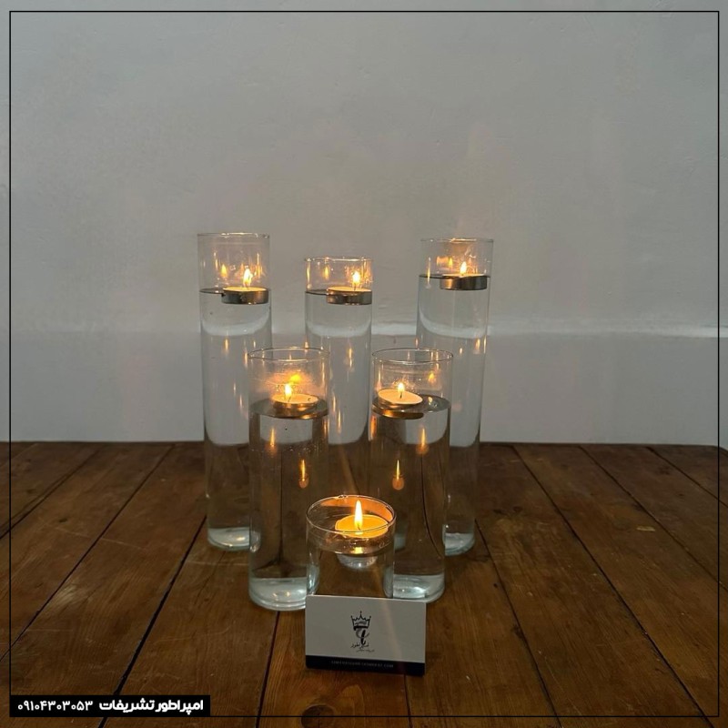 استوانه شیشه‌ای جاشمعی – چهار سایز شفاف و رویایی برای شمع وارمر یا گل طبیعی