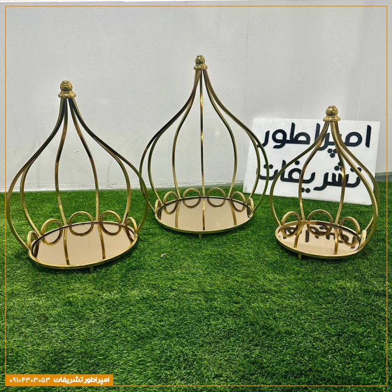 سینی‌ طلایی لوکس ویژه هدایای بله‌برون - طرح آسمان