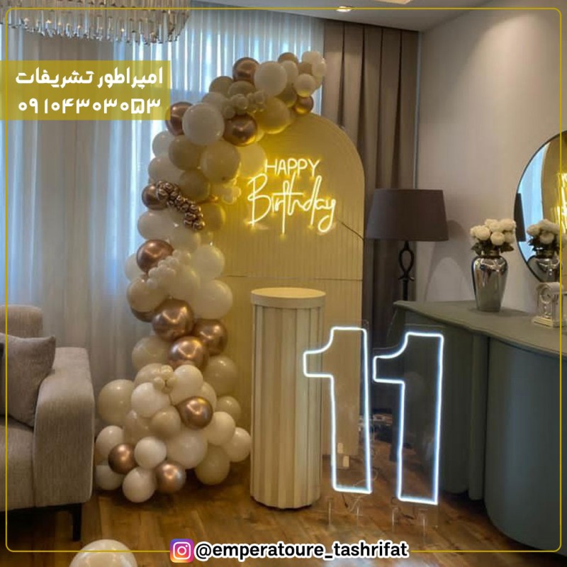 بادکنک آرایی دخترونه – رنگ نود و سفید، اقتصادی و شیک!