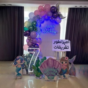 بادکنک آرایی دخترانه  تم پری دریایی