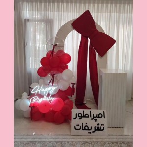 بادکنک آرایی پاپیون قرمز اقتصادی - کد 509