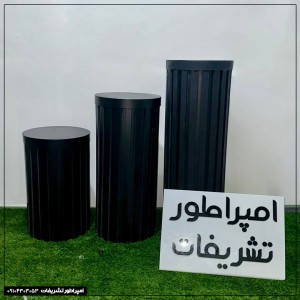 میز چوبی شیار‌دار سه‌سایز (مشکی)