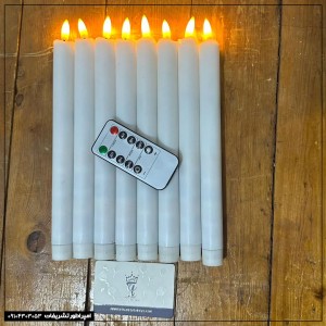 شمع LED سفید ۳۰ سانتی‌متری – نور گرم و جادویی