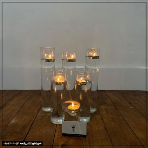 استوانه شیشه‌ای جاشمعی – چهار سایز شفاف و رویایی برای شمع وارمر یا گل طبیعی