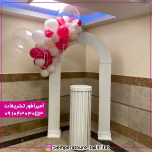 بادکنک آرایی  سفید صورتی دخترونه اقتصادی
