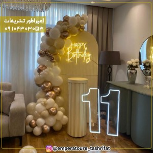 بادکنک آرایی دخترونه – رنگ نود و سفید، اقتصادی و شیک!