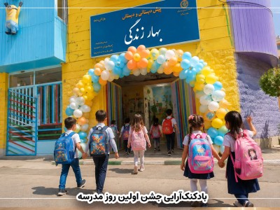 بادکنک‌آرایی جشن اولین روز مدرسه