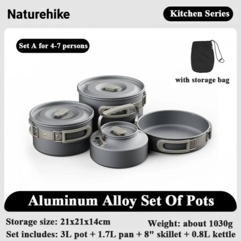 ست ظروف 4 تکه نیچرهایک مدل Naturehike CNK2450CF010