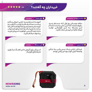 اسپیکر بلوتوثی قابل حمل نیوریکسینگ مدل NR-103