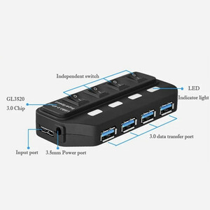 هاب 4 پورت USB 3.0 مدل 2019