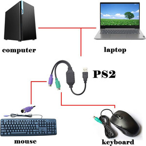 مبدل PS2 به USB جینروس مدل 22