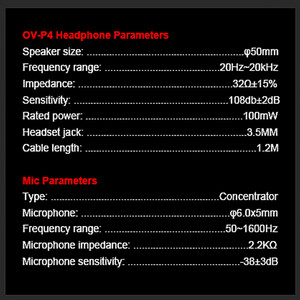 هدست مخصوص بازی مدل STEREO_OV_P4