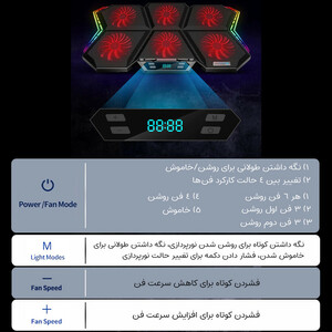 پایه خنک کننده لپ تاپ کول کلد مدل K40