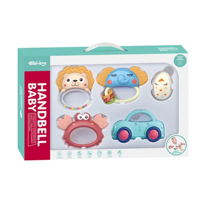 ست جغجغه و دندانگیر 5 تکه Bibi-irn