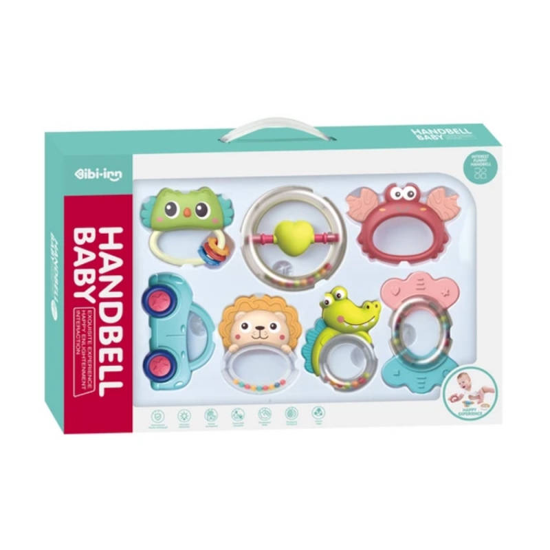 ست جغجغه و دندانگیر 7 تکه Bibi-irn